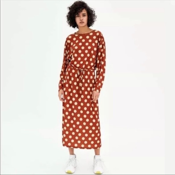 Zara Dresses & Skirts - Zara Tarfalac Maxi polka dot dress